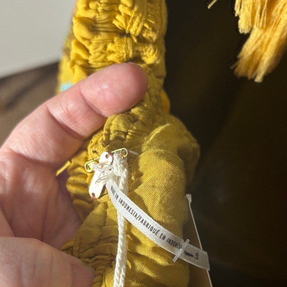 Free people sun bean halter mini dress beaded strappy open back RARE nwt - Picture 7 of 8